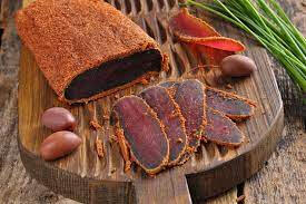 Basturma (thinly sliced dtied beef meat)